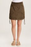 Leticia Poplin Cinched Hem Mini Skirt