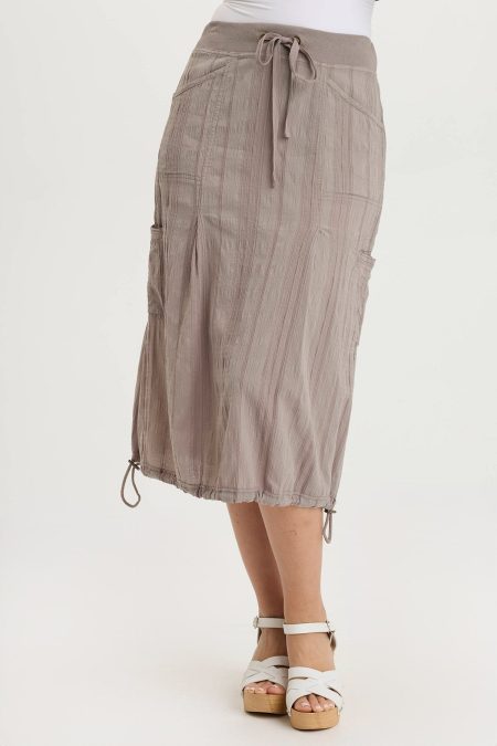 Aracelle Textured Gauze Cargo Bubble Hem Skirt